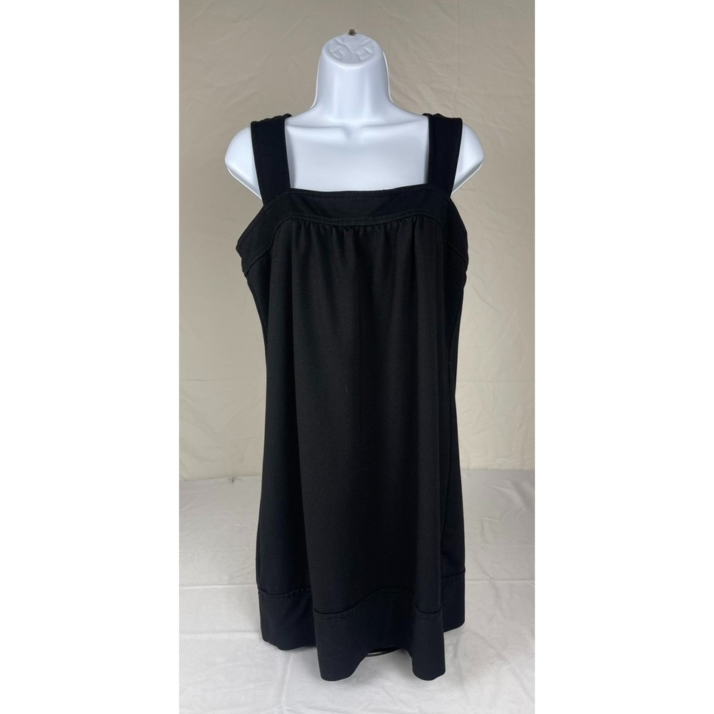 MAX STUDIO WOMENS BLACK SLEEVELESS SHFT DRESS SIZZE M CAREER CASUAL KNEE LENGTH